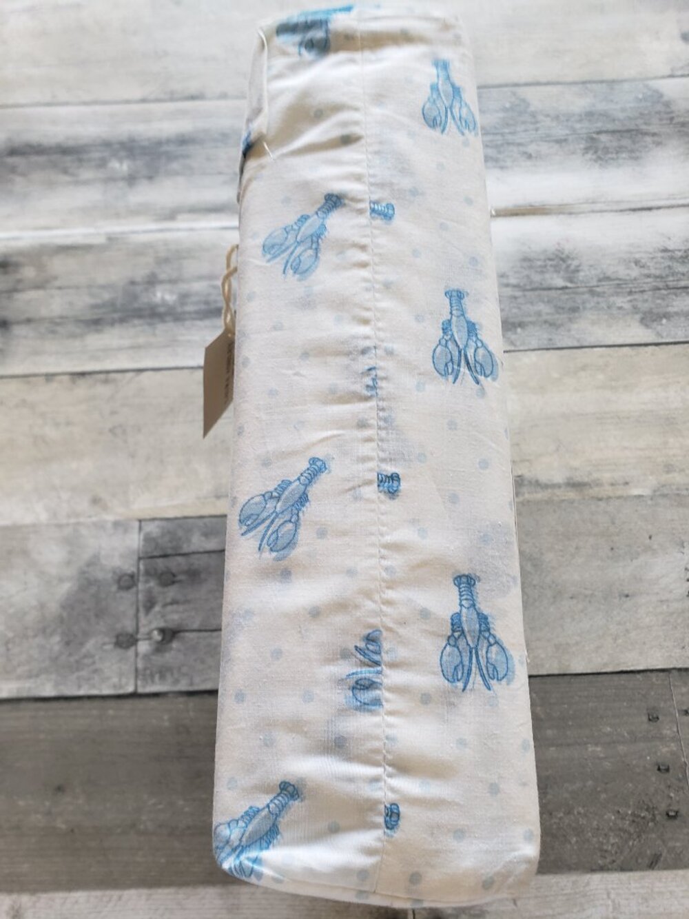 NWT - Laura Ashley Blue Lobster and Dot Cotton Percale Full Sheet Set - Picture 3 of 3